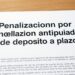 Penalización por cancelación anticipada de depósito a plazo