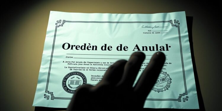 Orden de ejecutar o anular